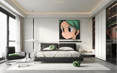 现代家居卧室3D模型下载